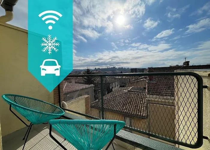 Duplex 70m2 - Vue Cite Medievale - Parking Gratuit Carcassonne